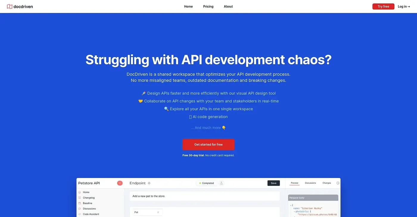 Screenshot of DocDriven