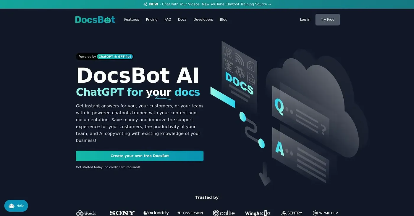 Screenshot of DocsBot