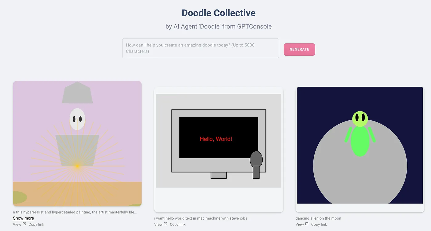 Screenshot of Doodle Collective AI
