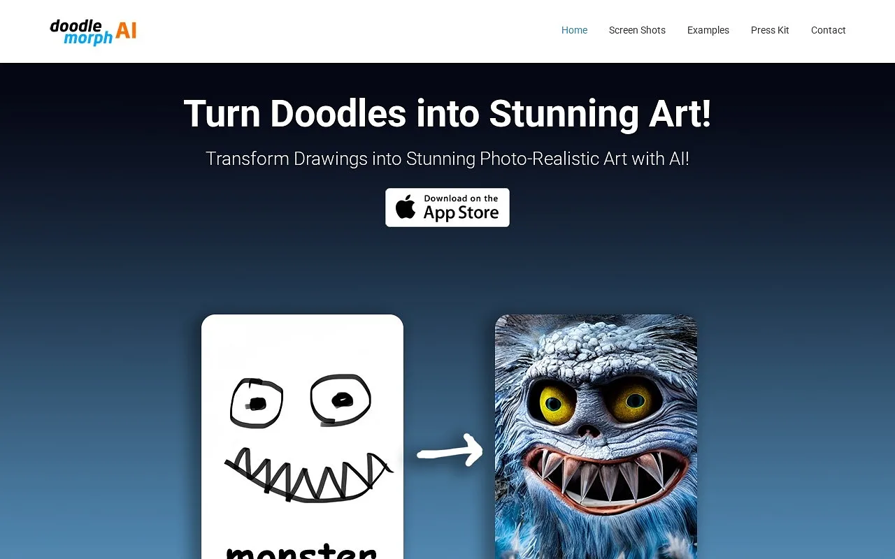 Screenshot of Doodle Morph AI
