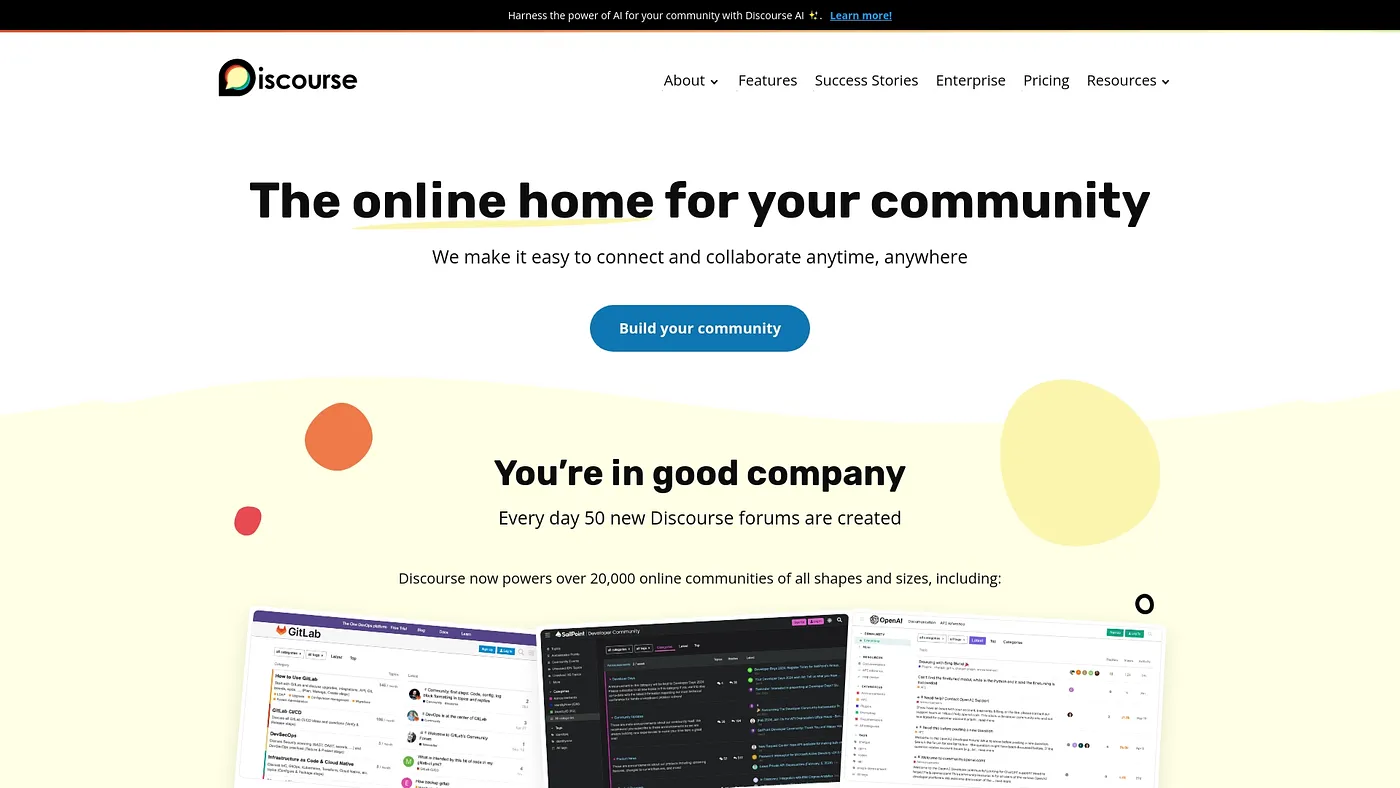 Screenshot of Discourse