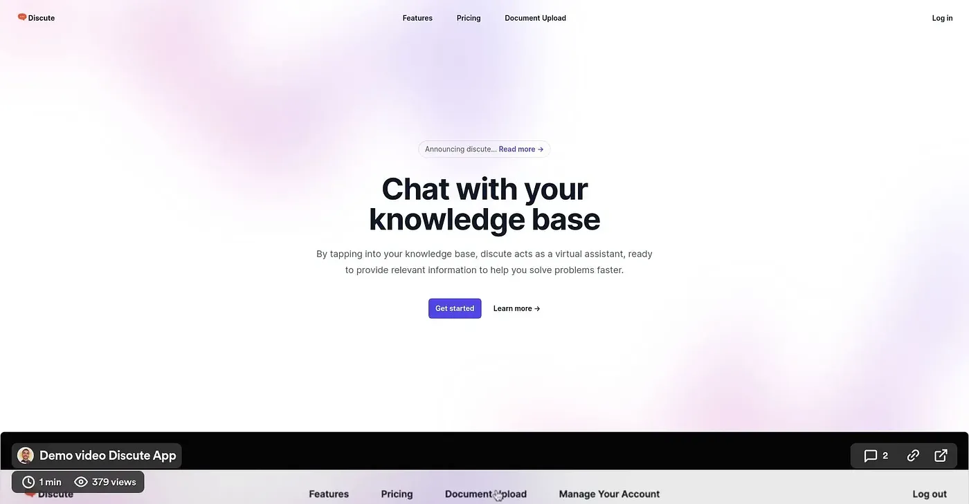 Screenshot of Discute