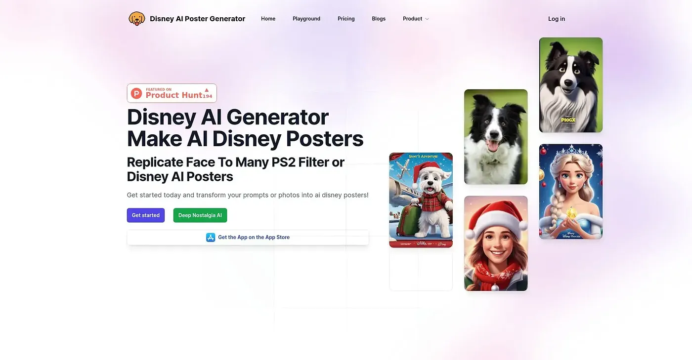 Screenshot of Disney AI Poster