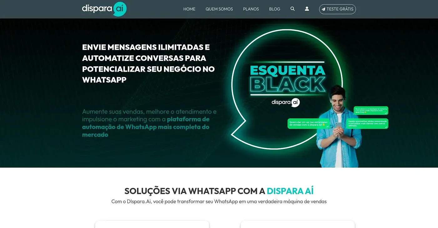 Screenshot of Dispara AI