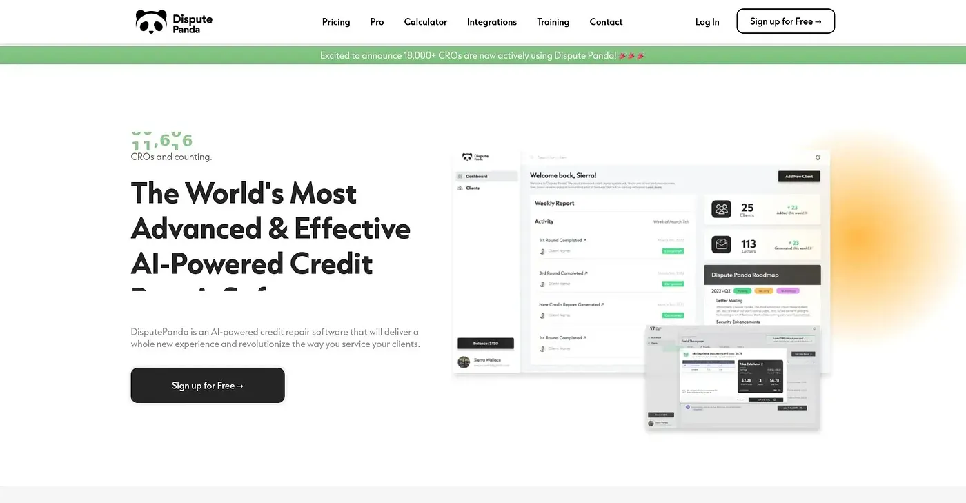 Screenshot of DisputePanda