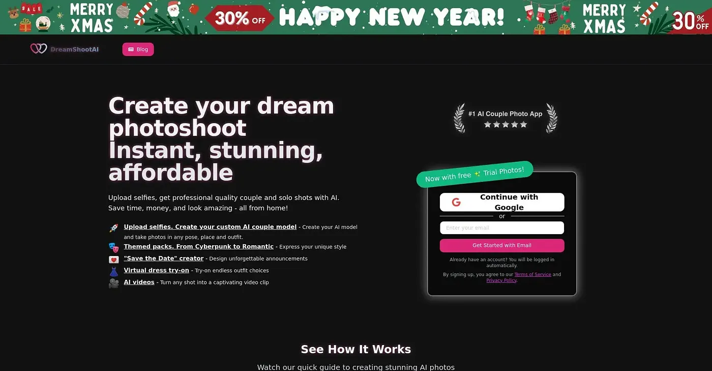 Screenshot of DreamShoot AI