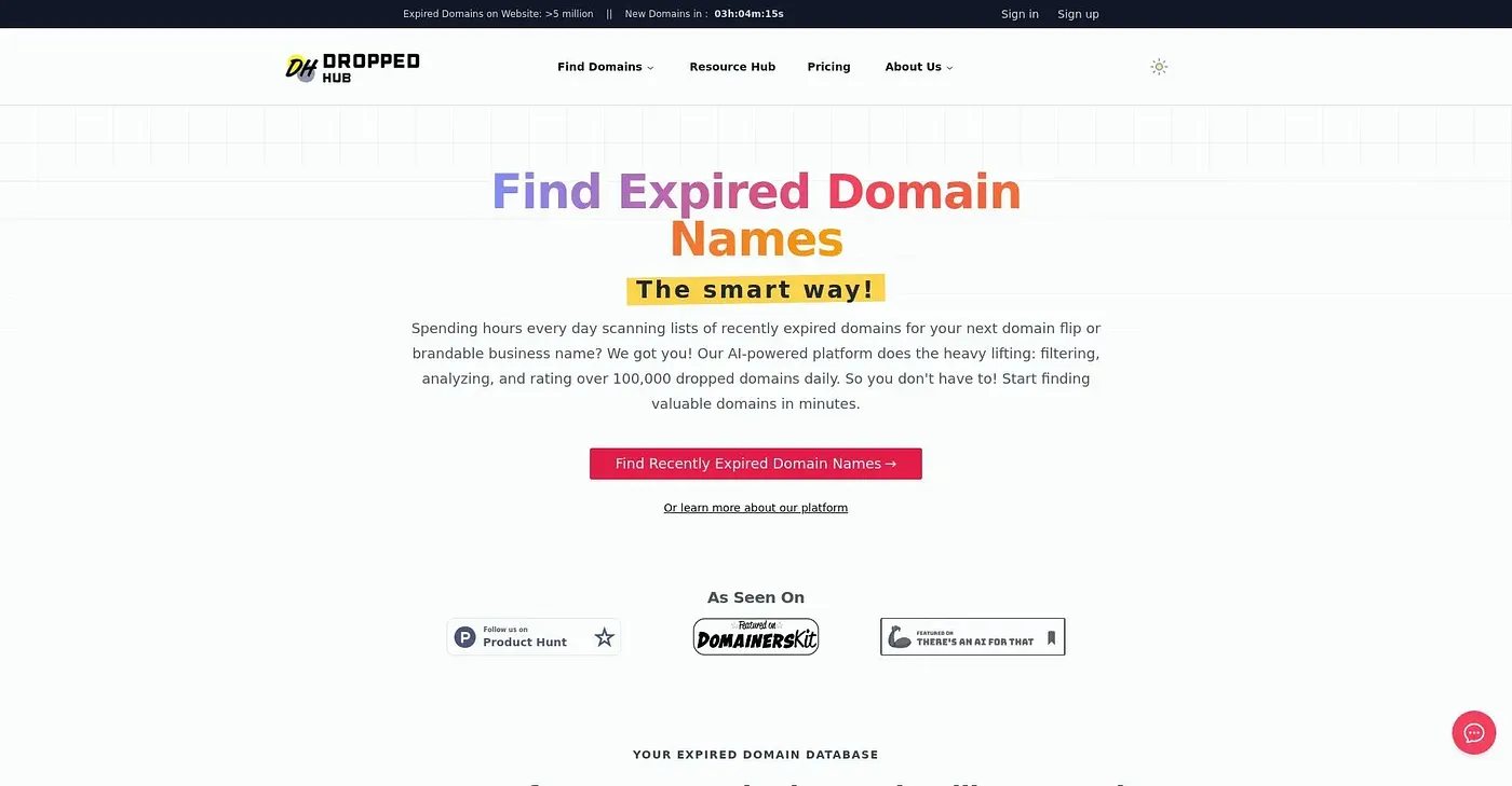 Screenshot of DroppedHub