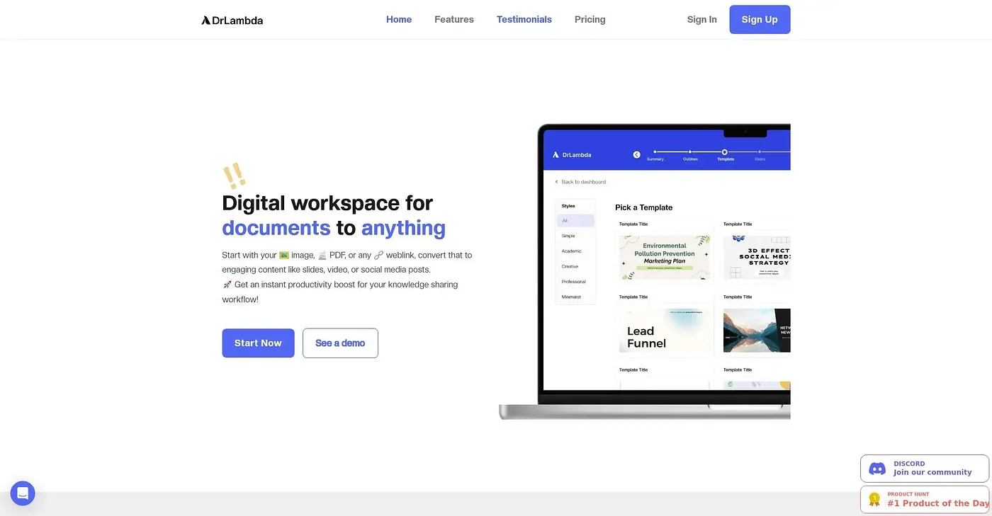 Screenshot of Dr Lambda AI