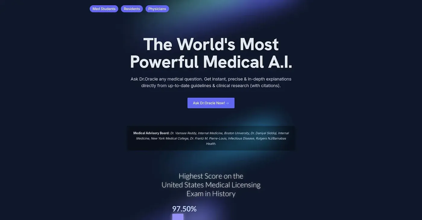 Screenshot of Dr Oracle AI
