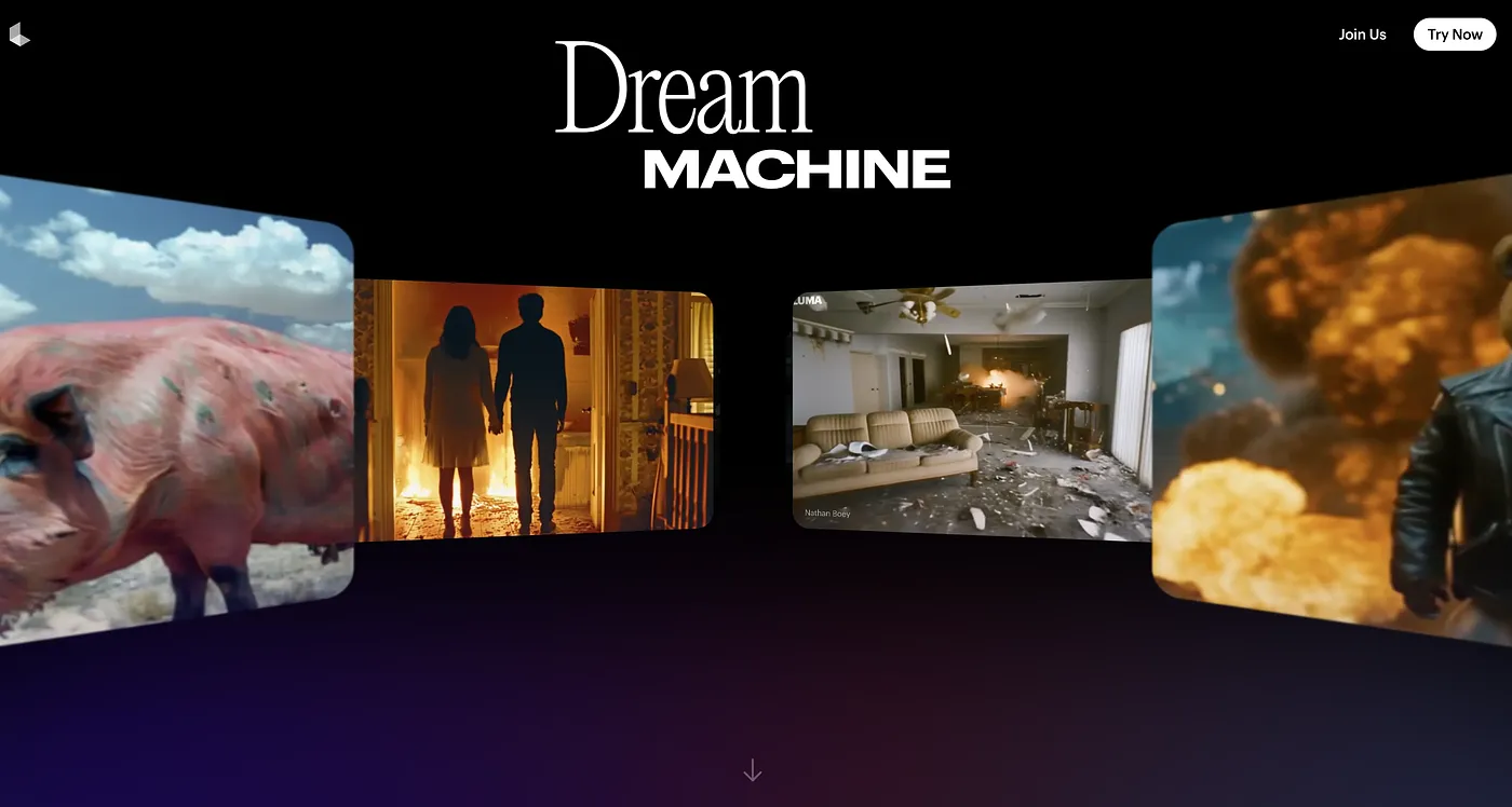Screenshot of Dream Machine