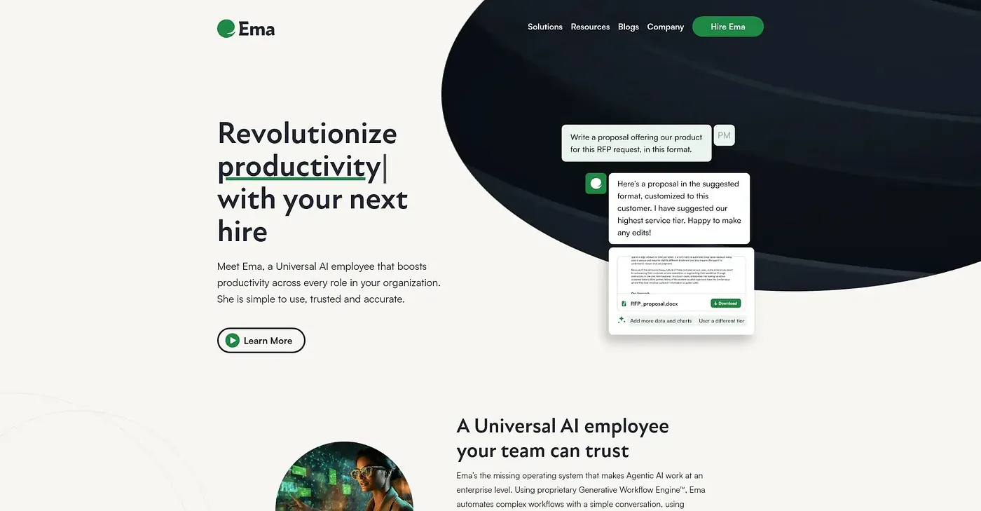 Screenshot of EMA