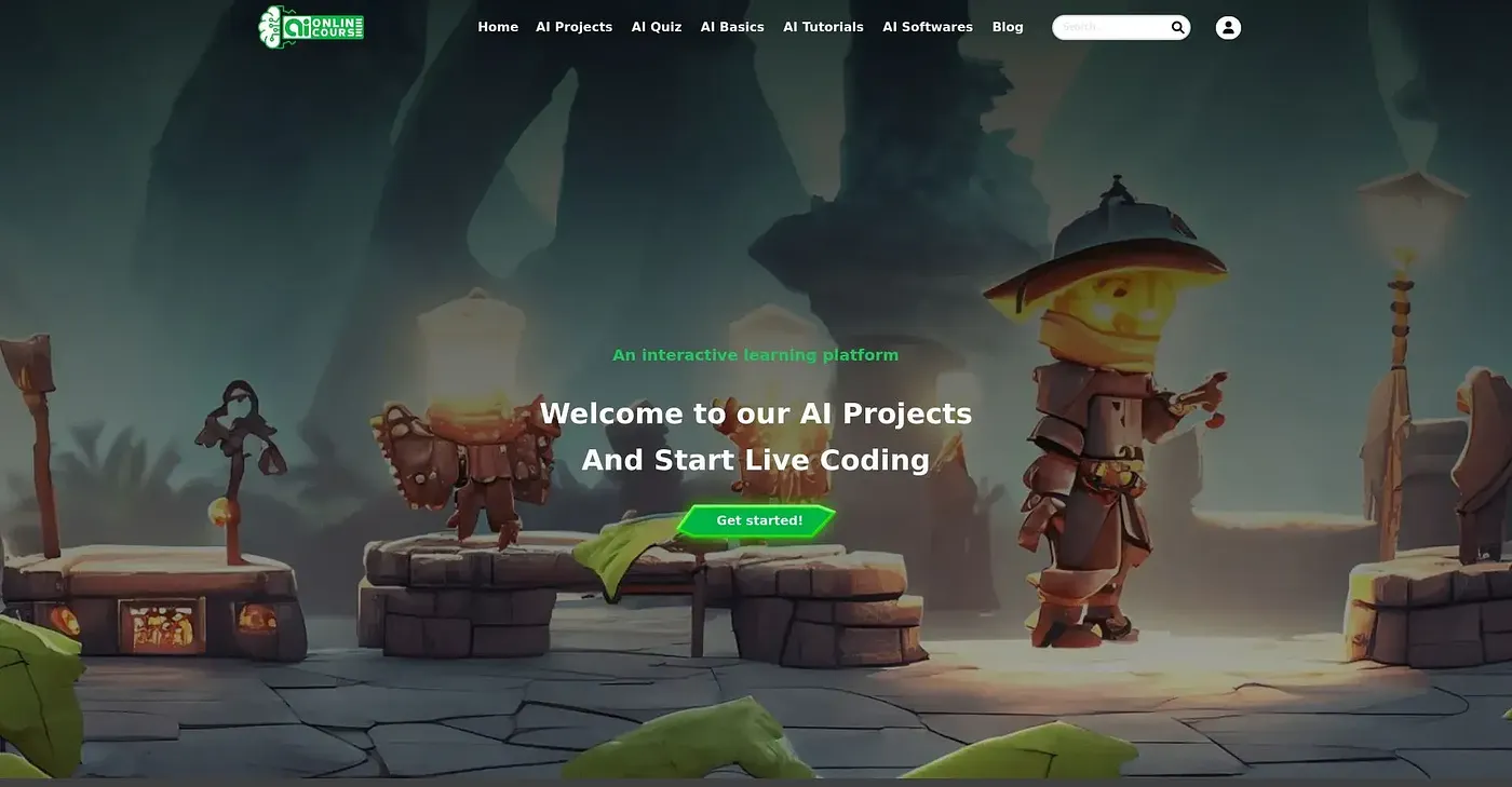 Screenshot of AI Online Course