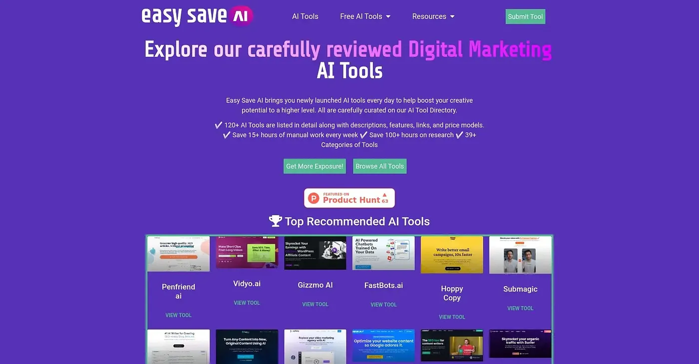 Screenshot of Easy Save AI
