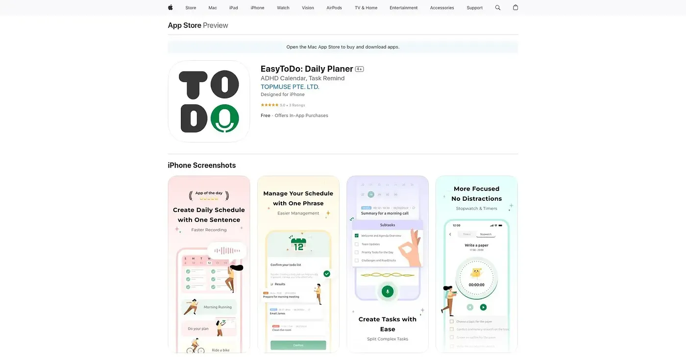 Screenshot of EasyToDo: Daily Planer