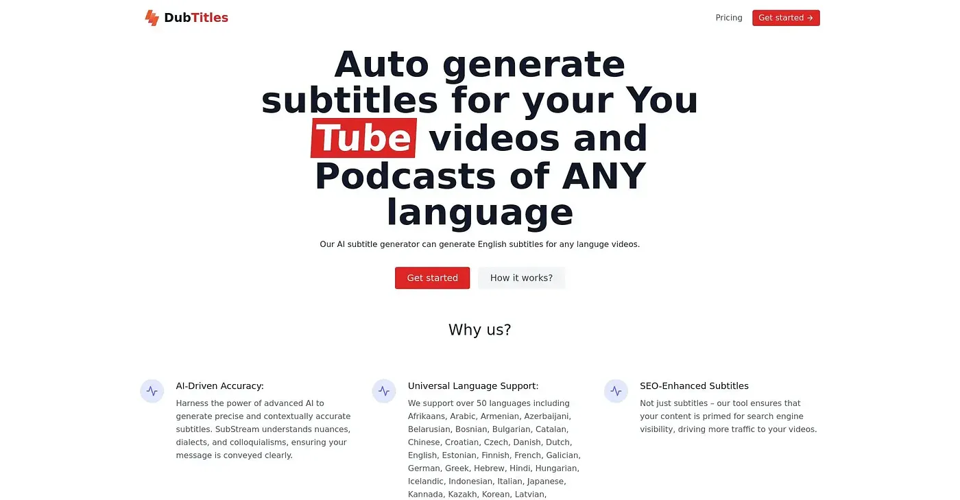 Screenshot of Dubtitles
