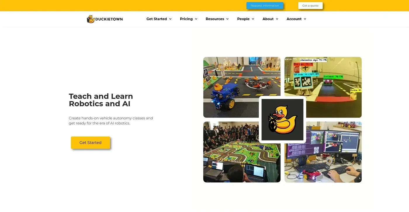 Screenshot of Duckietown