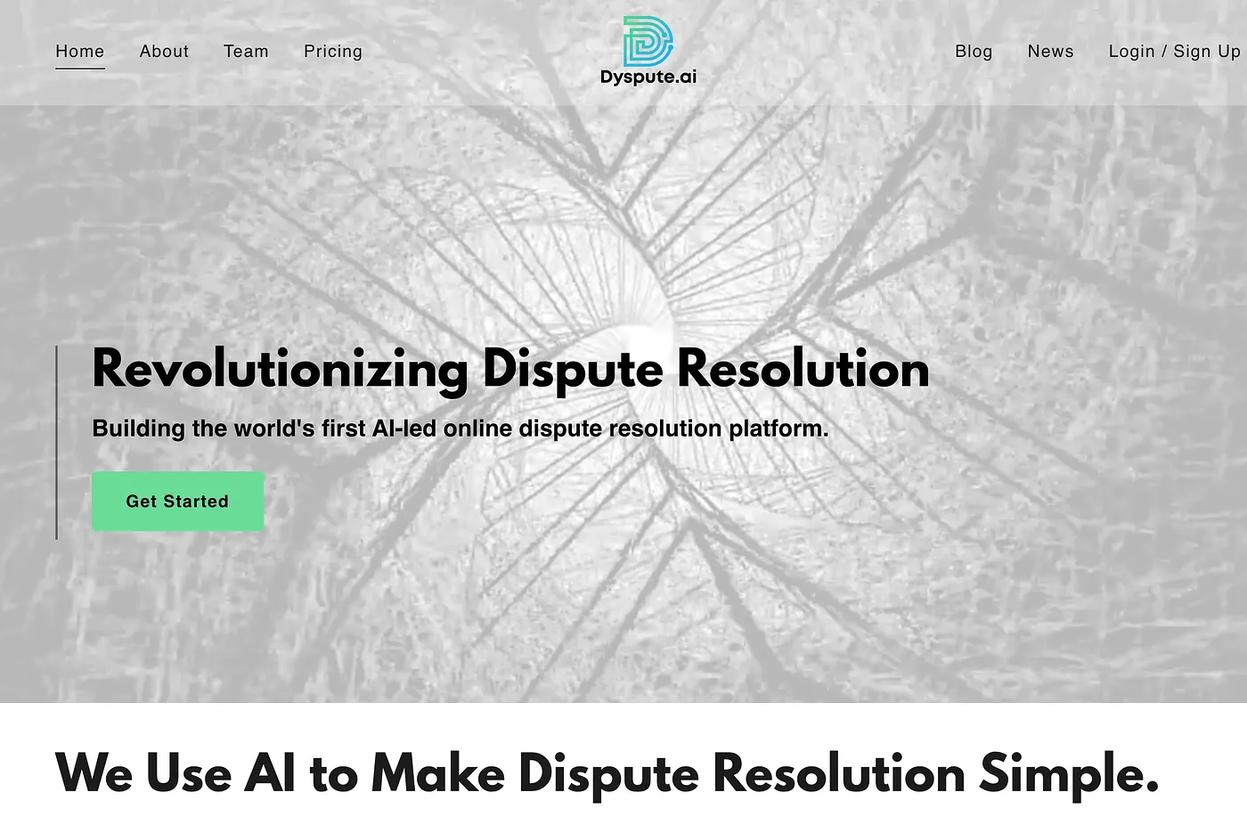 Screenshot of Dyspute AI