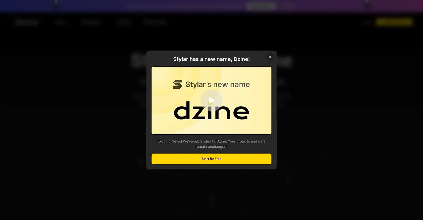 Screenshot of Dzine AI