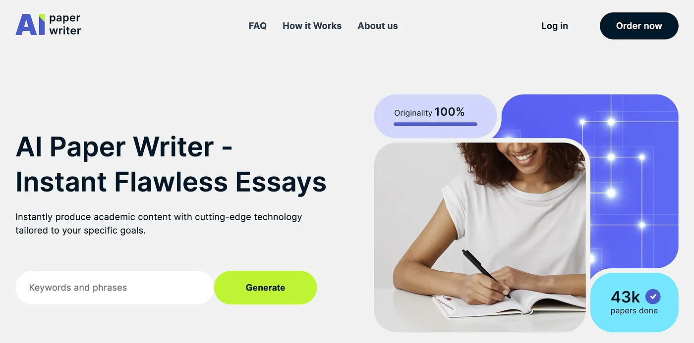 Screenshot of AI Paper Writer