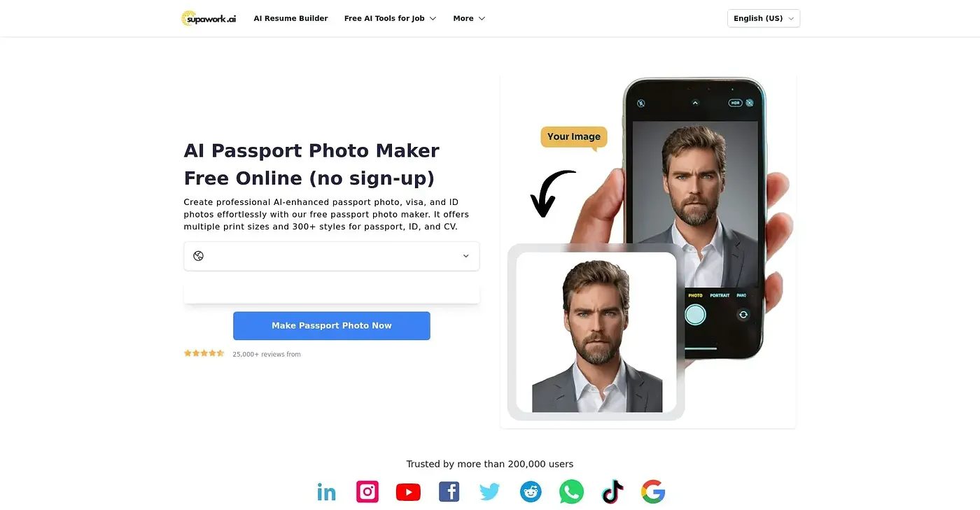 Screenshot of AI Passport Photo Maker