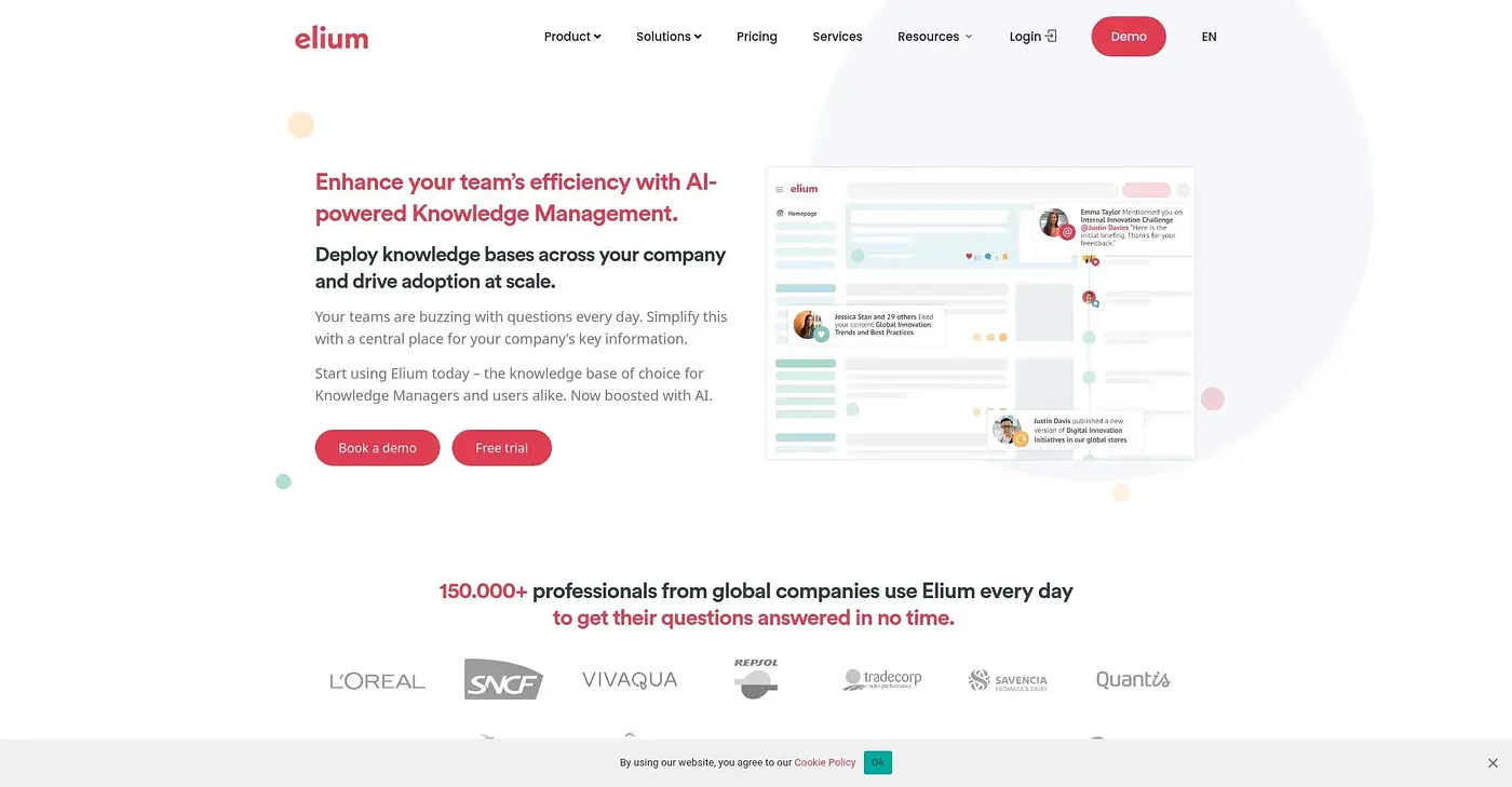 Screenshot of Elium