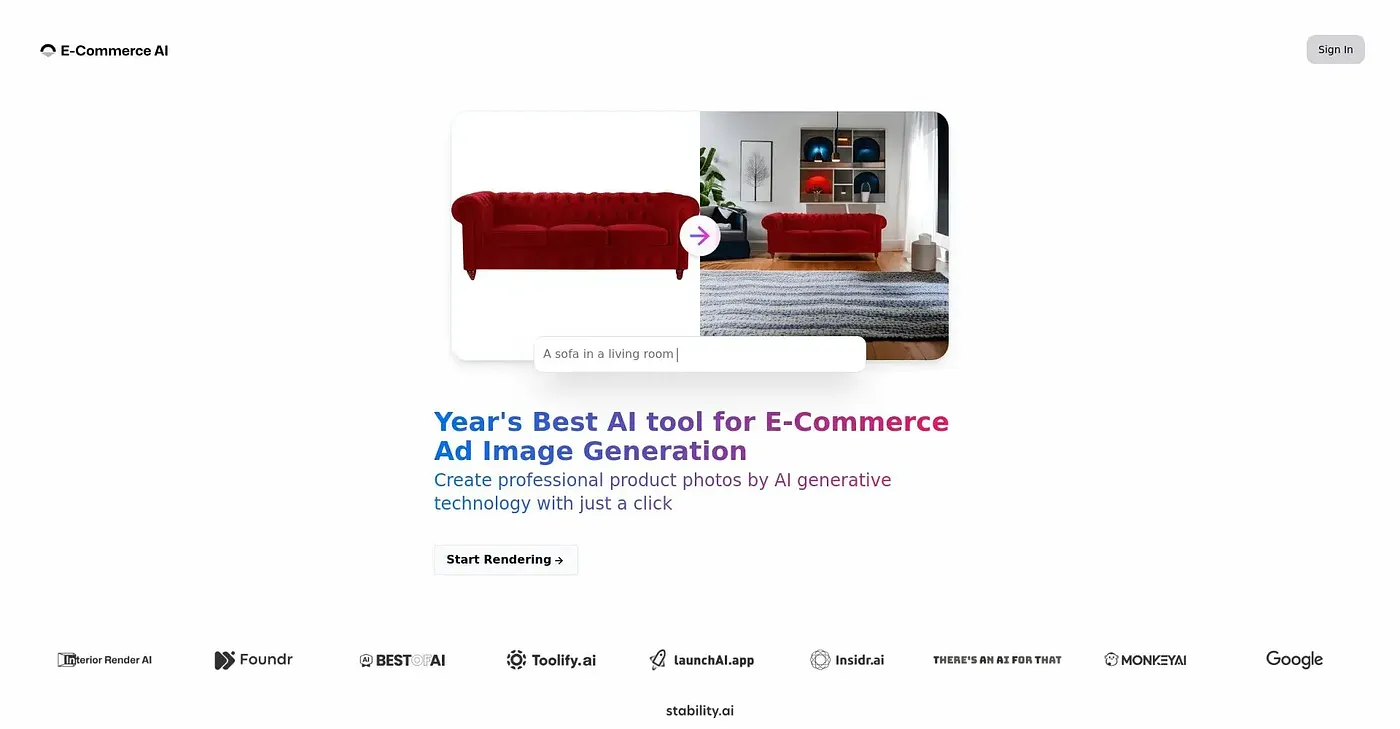Screenshot of Ecommerce Ai