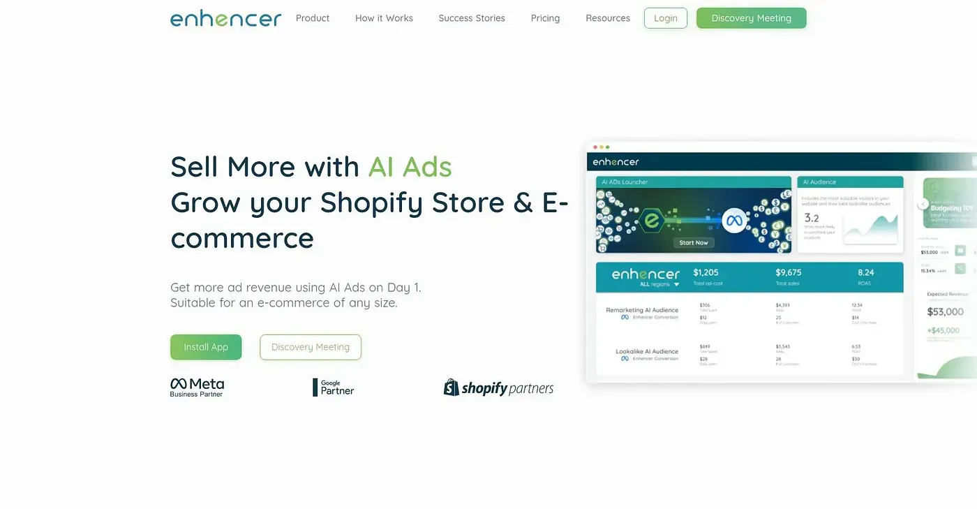 Screenshot of Enhencer AI