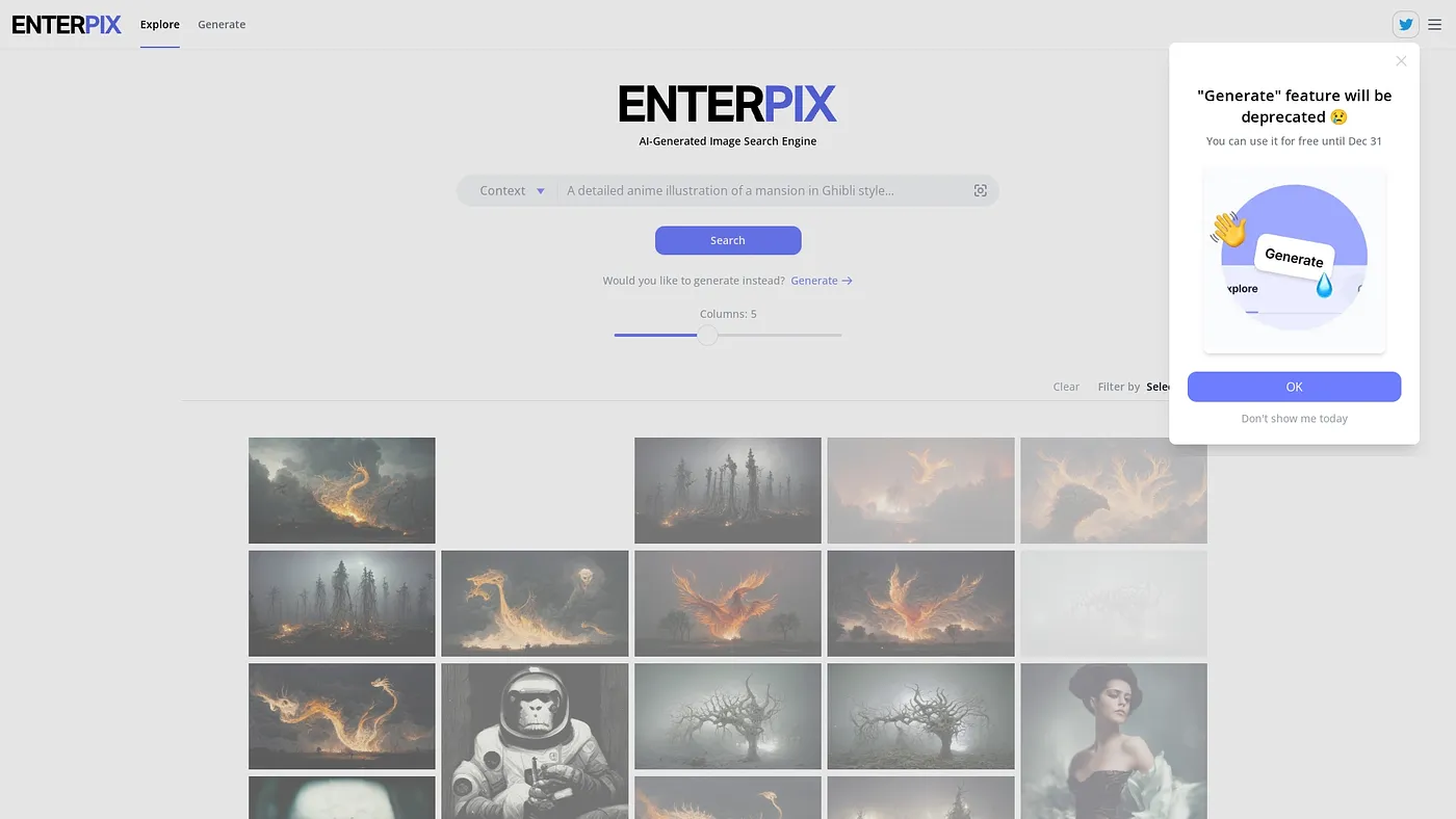 Screenshot of Enterpix