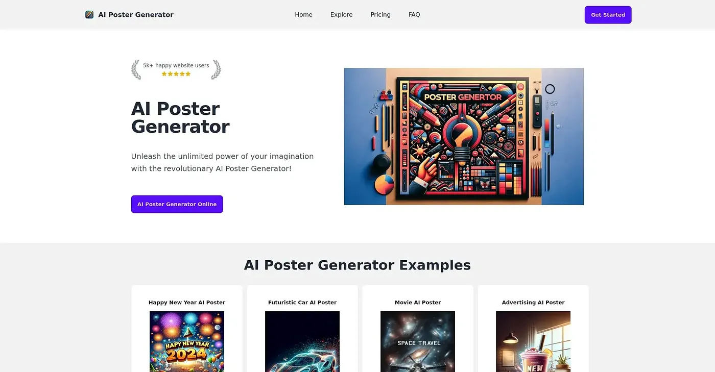 Screenshot of AI Poster Generator