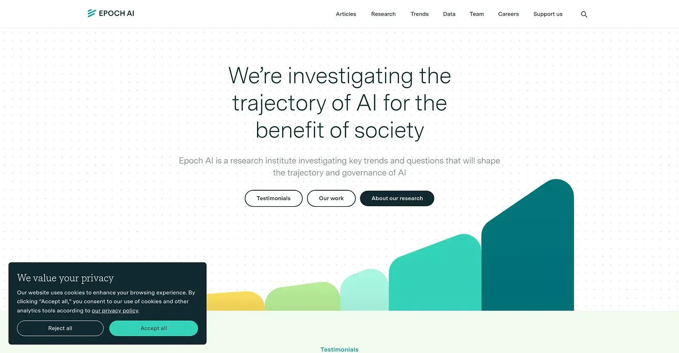Screenshot of Epoch AI