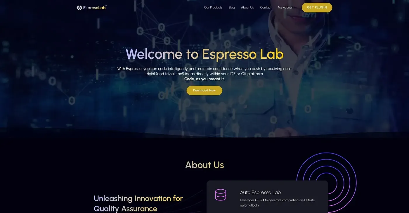 Screenshot of EspressoLab AI