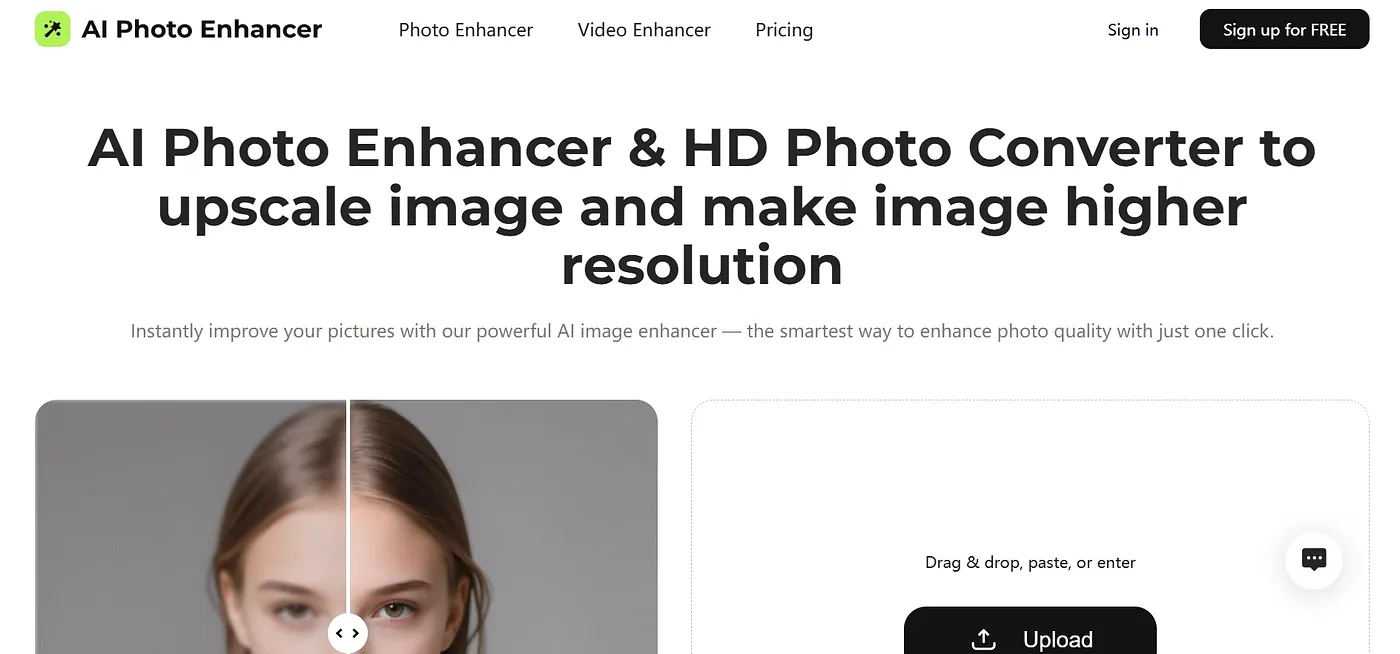 Screenshot of AI Photo Enhancer