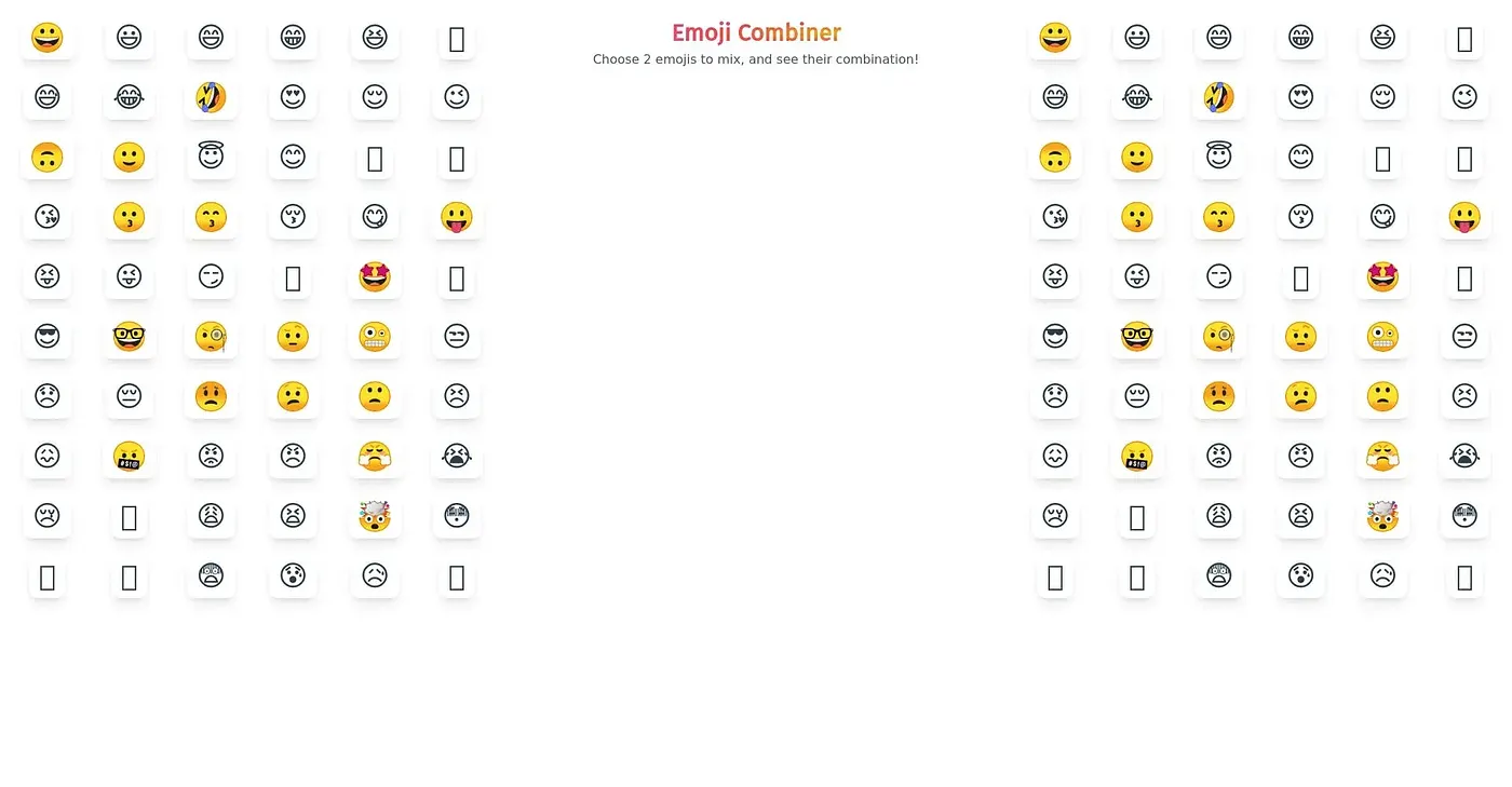 Screenshot of Emoji Combiner