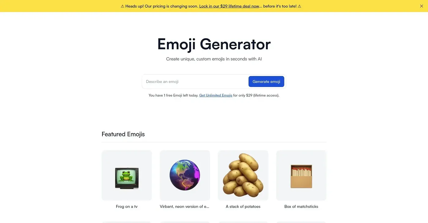 Screenshot of Emoji Creator