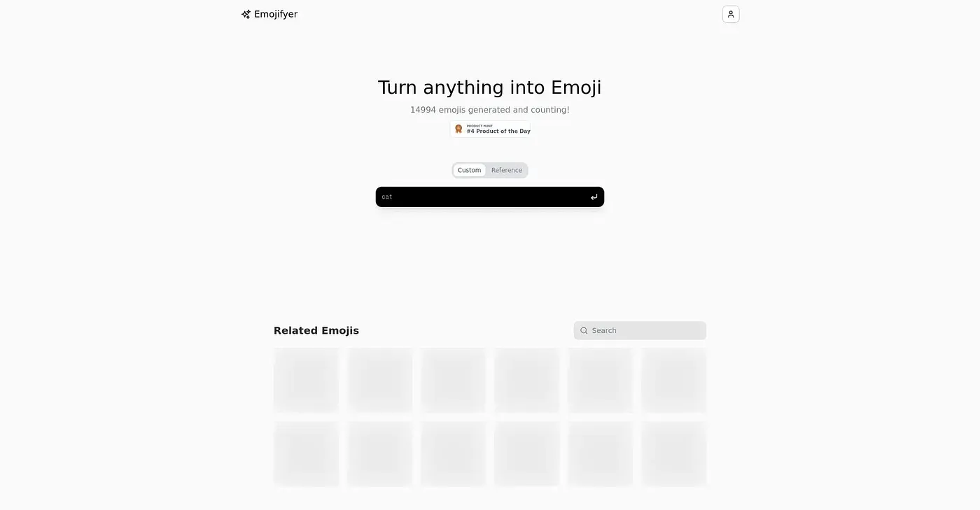 Screenshot of Emojifyer