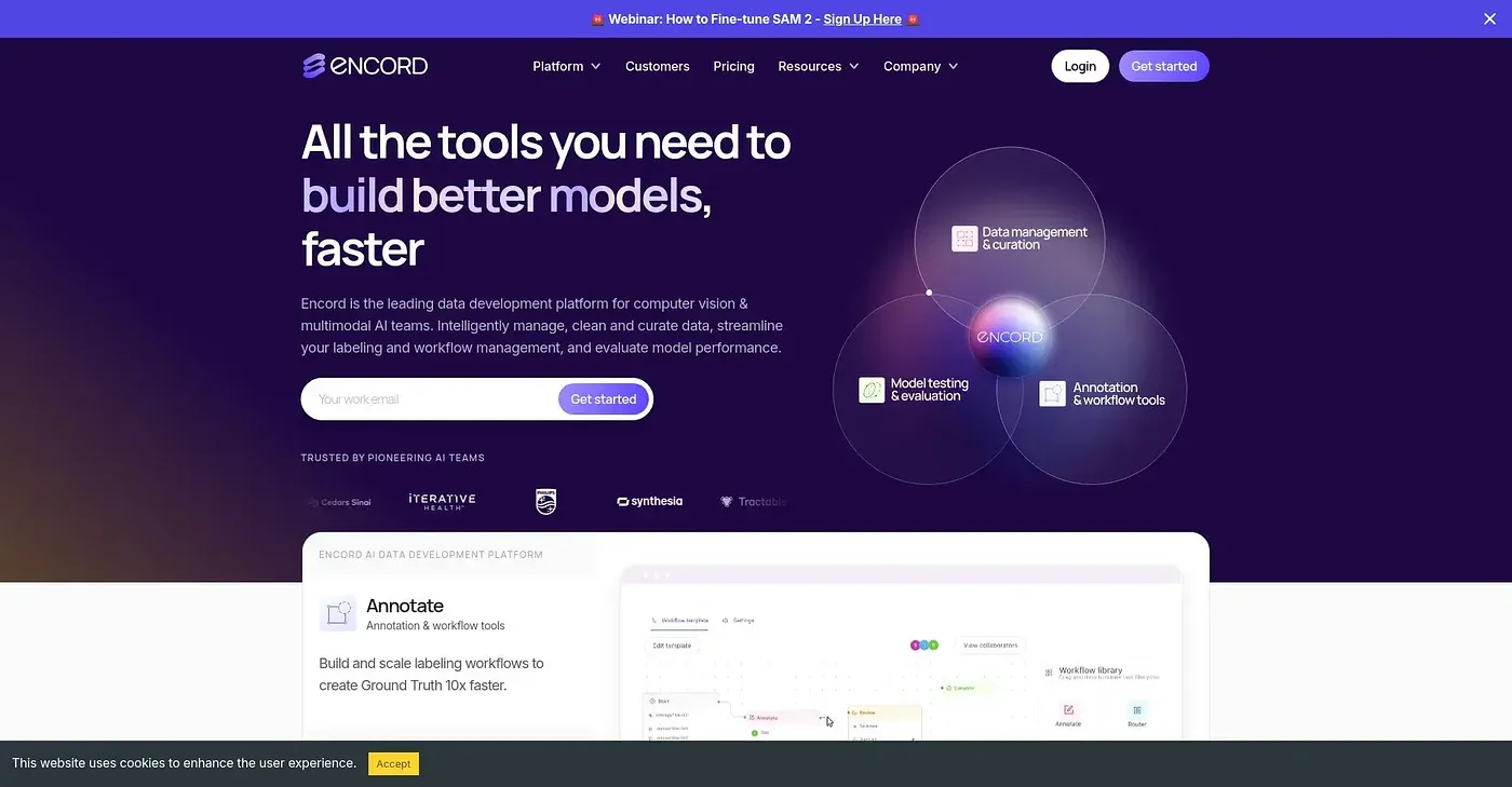 Screenshot of Encord