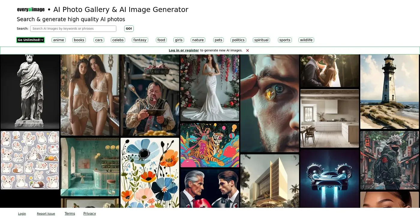 Screenshot of Every AI Image