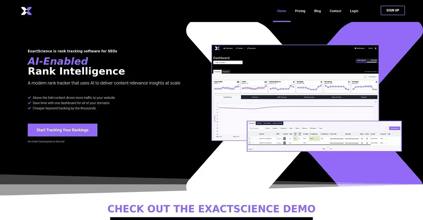 Screenshot of ExactScience