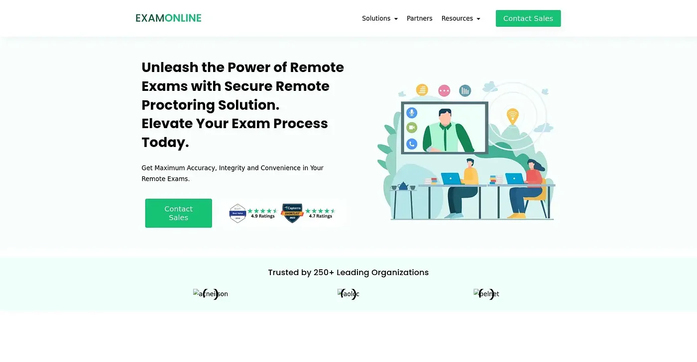Screenshot of ExamOnline