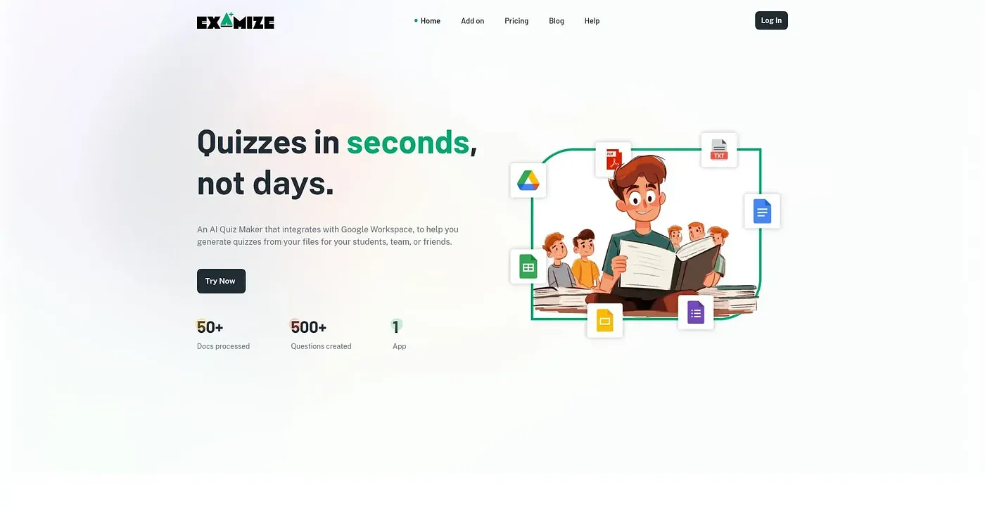 Screenshot of Examize