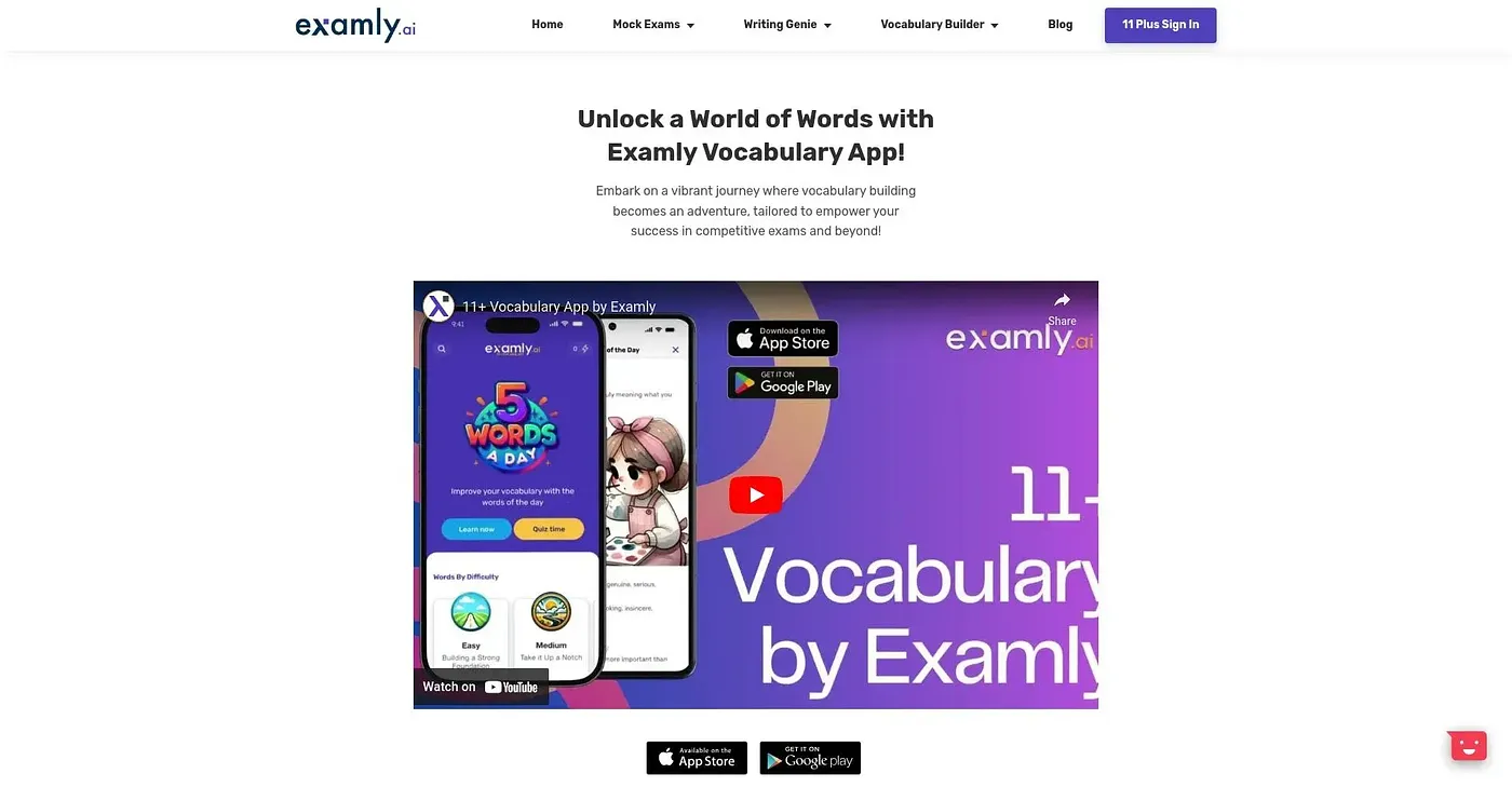 Screenshot of Examly AI