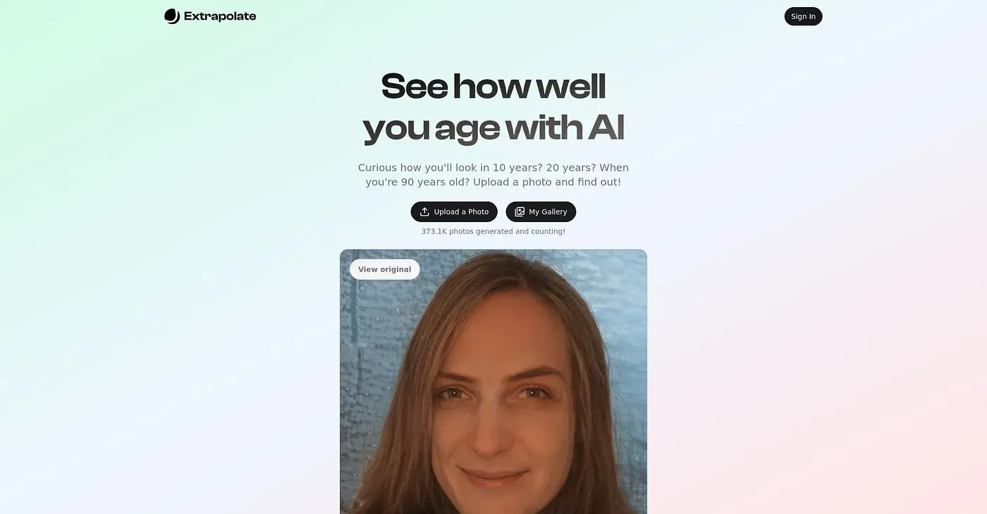 Screenshot of Extrapolate