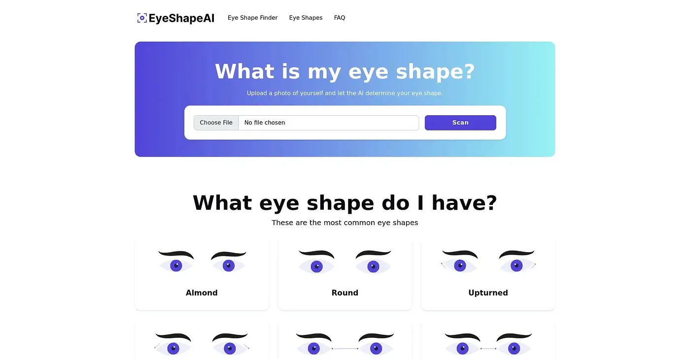 Screenshot of Eye Shapes