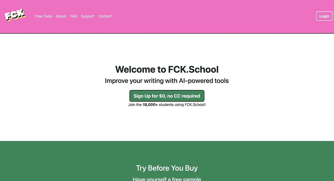 Screenshot of FCK