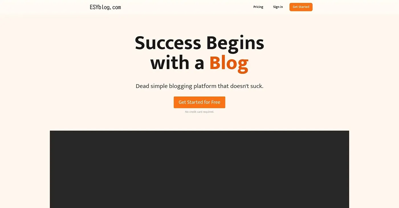 Screenshot of EsyBlog