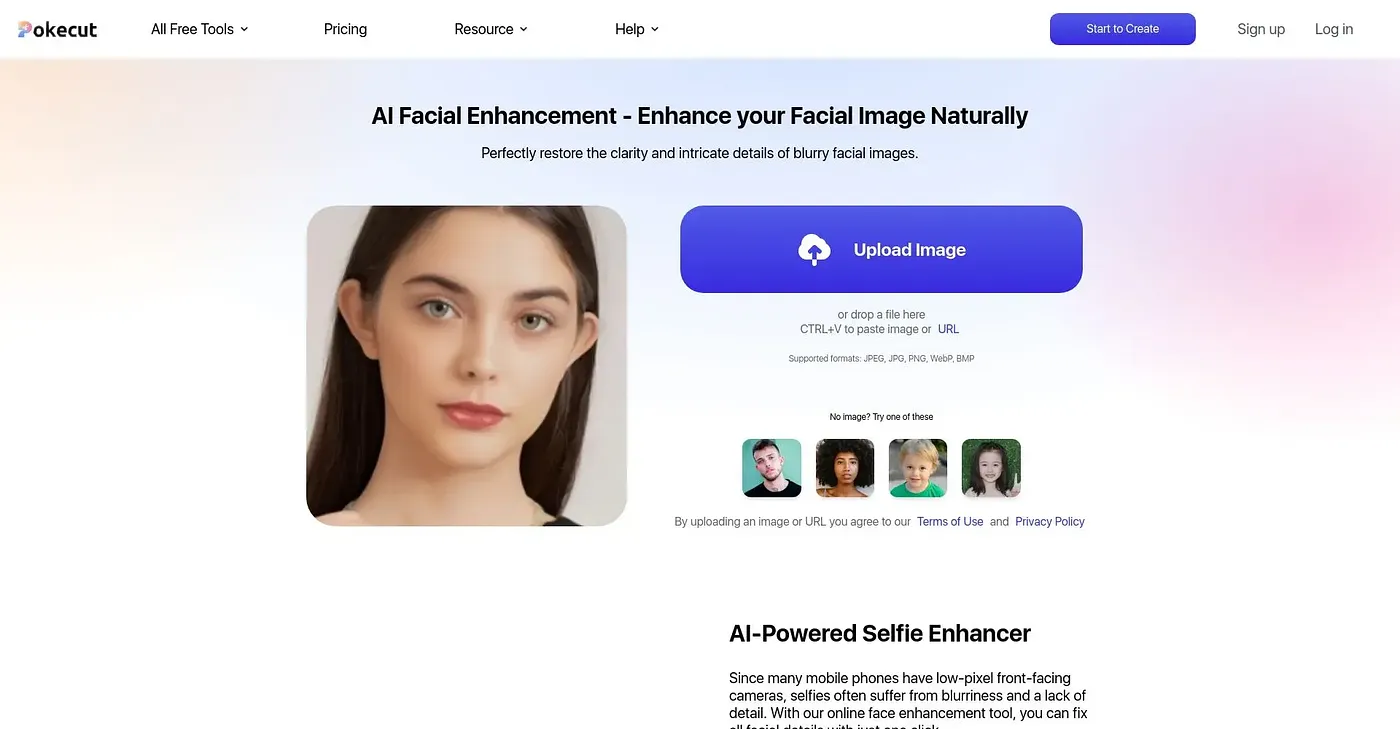 Screenshot of Facial Enhancement