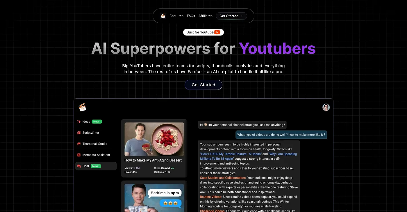 Screenshot of FanFuel