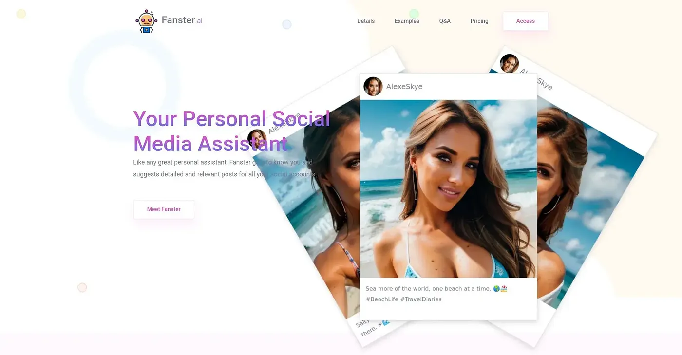 Screenshot of Fanster AI