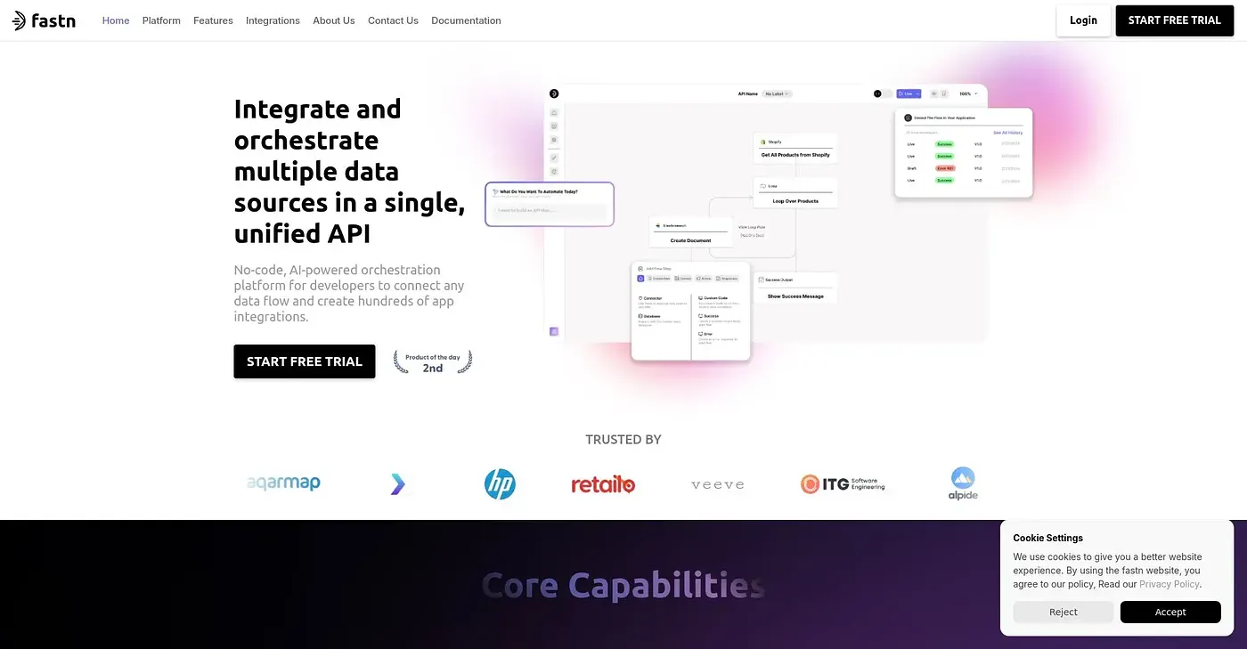 Screenshot of Fastn