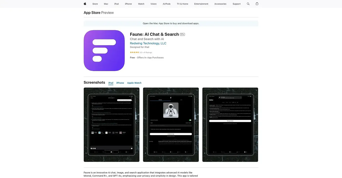 Screenshot of Faune